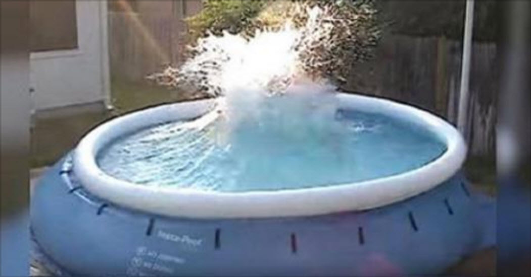 Watch This Father Turn a Kiddie Pool into a Science Experiment Viral